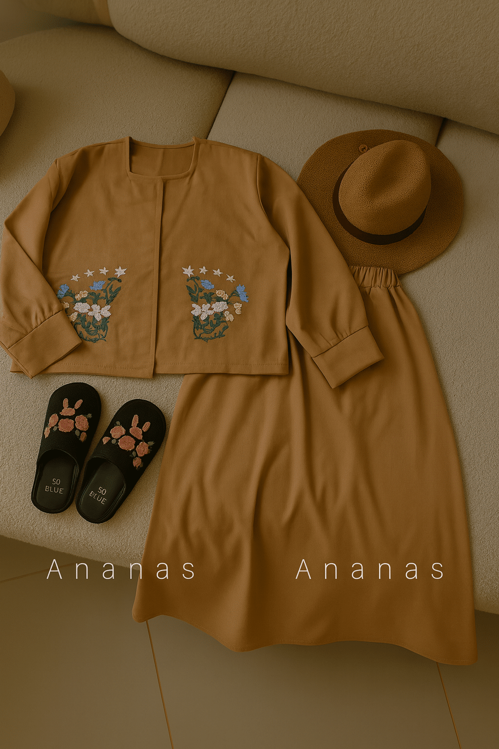 ست کت و دامن گلدوزی کد 50775 - Image 6