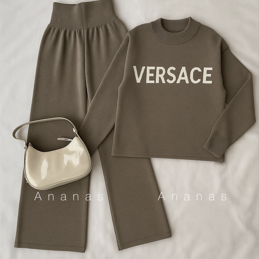 ست بلوز شلوار بافت versace کد 50779 - Image 3