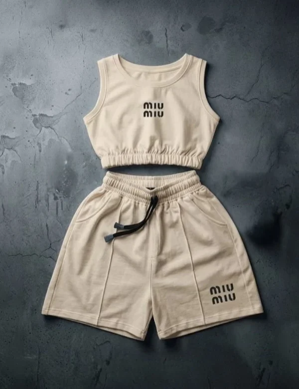ست تاپ شورتک miu miu کد 50946